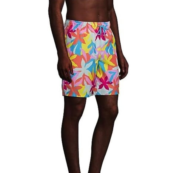 NWT Lands' End Men's Lined 8in Print Volley Shorts Swim Trunks Size XL $70 DD790 - Picture 2 of 5